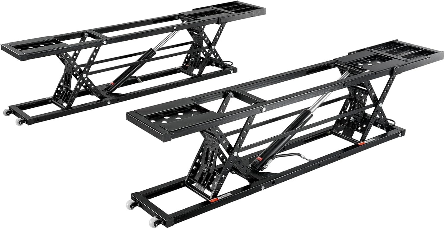 VEVOR 7000LB Portable Car Lift, 26.8" Heavy Duty Garage Jack