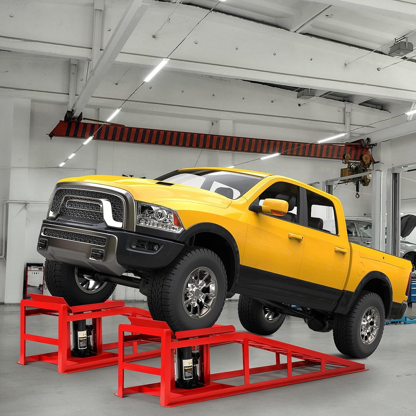 2PCS 5T Hydraulic Car Ramps, 11060lbs Heavy Duty Lift Set
