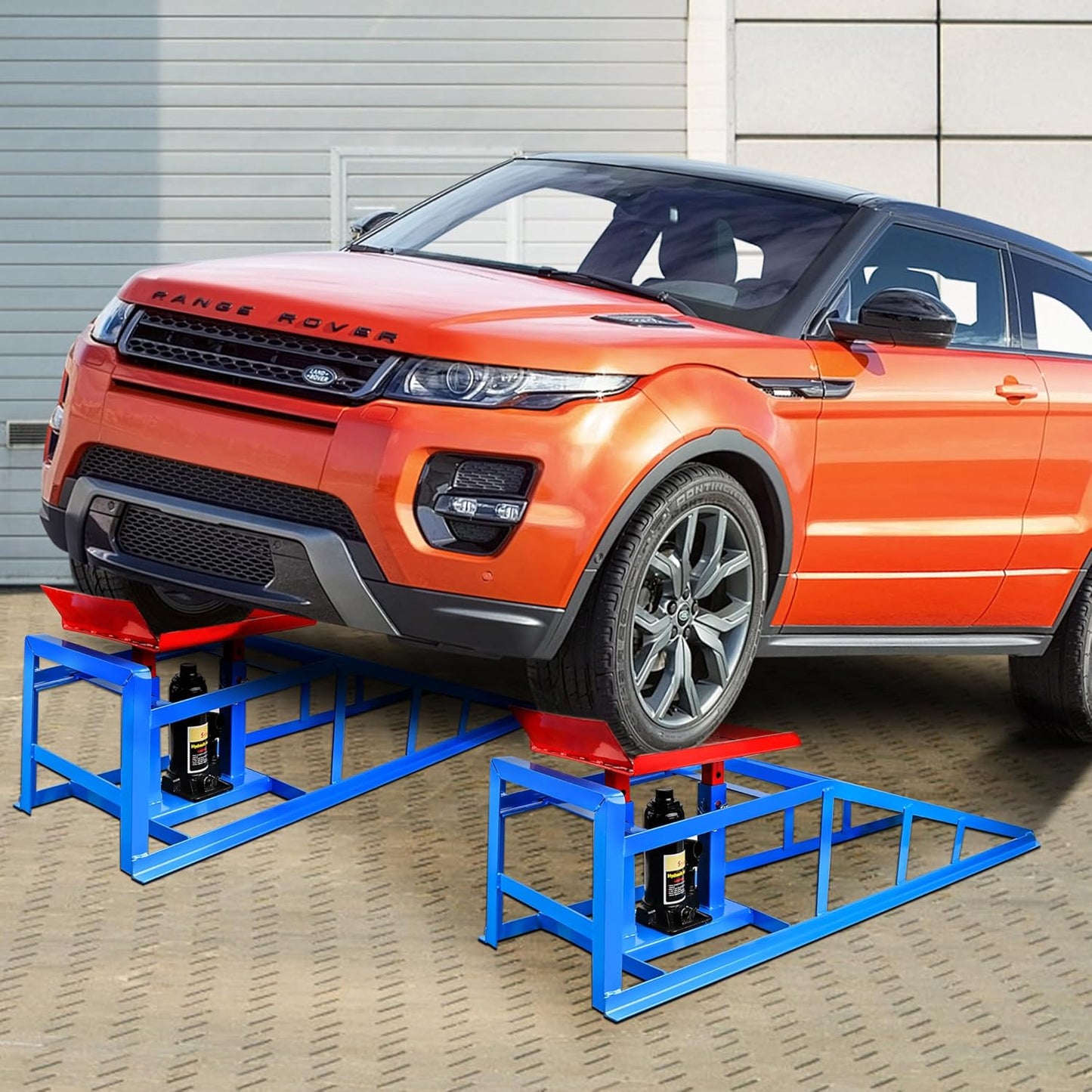 2PCS 5T Hydraulic Car Ramps, 11060lbs Heavy Duty Lift Set