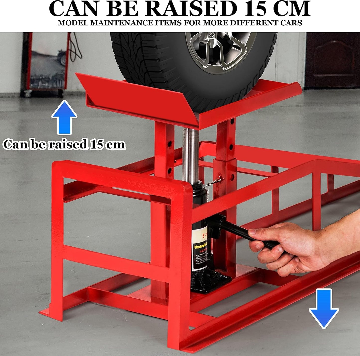 2PCS 5T Hydraulic Car Ramps, 11060lbs Heavy Duty Lift Set