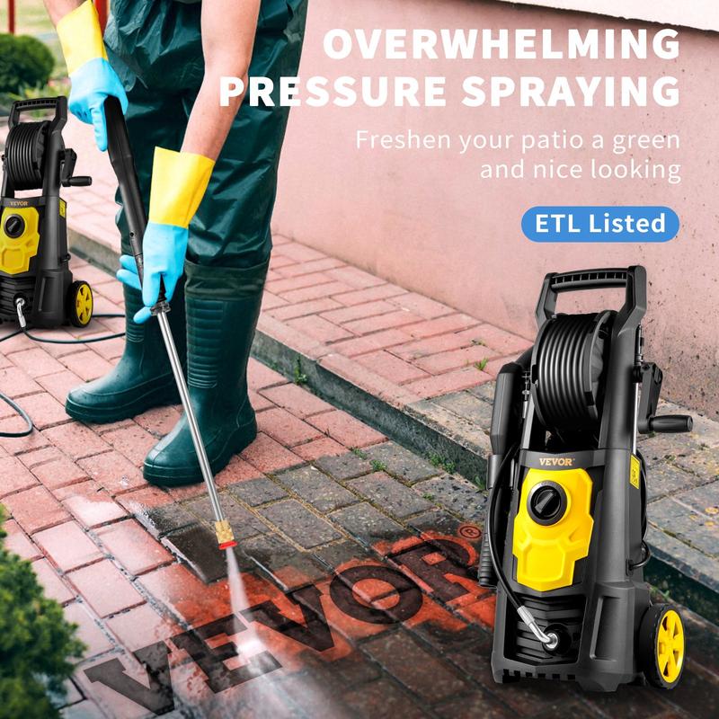 VEVOR Electric Pressure Washer 2000 PSI, 1.76 GPM with Foam Cannon